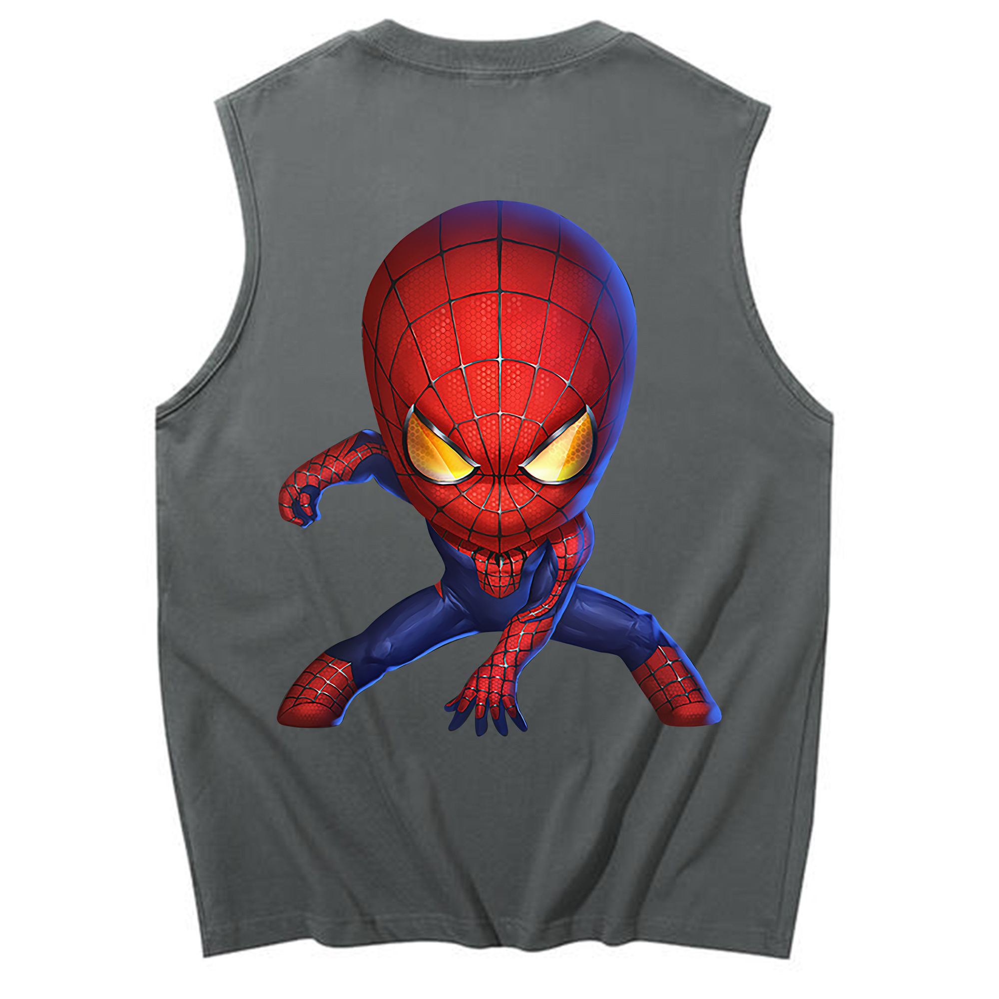 （画像用） Spider Man スパイダーマン コットン100％タンクトップ（背面プリント）